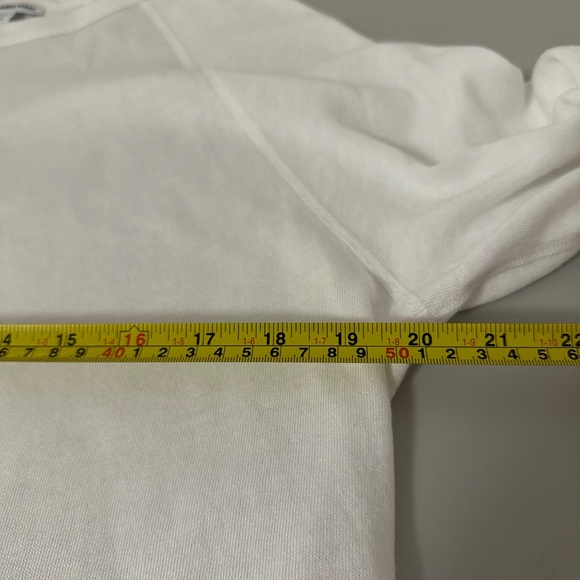 James Perse Vintage French Terry Relaxed Sweatshirt in White | Size 2 - Picture 10 of 11